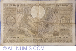 100 Francs / Frank = 20 Belgas 1936 (2. XI.)