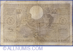 Image #2 of 100 Francs / Frank = 20 Belgas 1937 (26. I.)