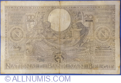 Image #2 of 100 Francs / Frank = 20 Belgas 1937 (21. I.)