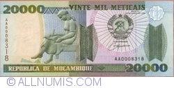Image #1 of 20,000 Meticais 1999 (16. VI.)