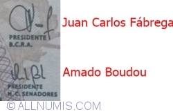 5 Pesos ND (2003) - signatures Juan Carlos Fábrega / Amado Boudou