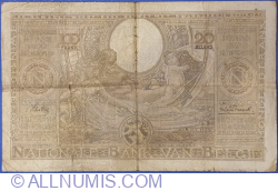 Image #2 of 100 Francs / Frank = 20 Belgas 1937 (5. III.)