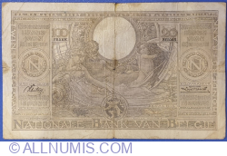 Image #2 of 100 Francs / Frank = 20 Belgas 1937 (8. II.)