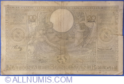 Image #2 of 100 Francs / Frank = 20 Belgas 1937 (11. II.)