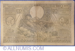 100 Francs / Frank = 20 Belgas 1937 (23. II.)