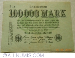 Image #1 of 100 000 Mark 1923 (25. VIII.) - 1