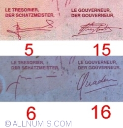 100 Franci ND(1995-2001) - semnăturile 5 și 15
