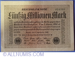 Image #1 of 50 Millionen (50 000 000) Mark 1923 (1. IX.) - 4