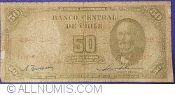 Image #1 of 50 Pesos ND (1947-1958) - semnături Arturo Maschke Tornero / Felipe Herrera Lane