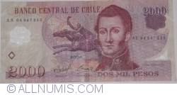 Chile 2000 2,000 Pesos UNC Polymer P-160a 2004 