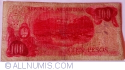 Image #2 of 100 Pesos ND (1971-1973) - signatures Rodolfo A. Mancini / Jorge Bermúdez Emparanza