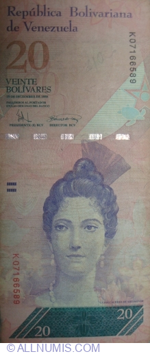 Image #1 of 20 Bolivares 2008 (19. XII.)