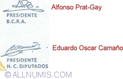 2 Pesos ND (2002) - semnături Alfonso Prat-Gay/ Eduardo Oscar Camaño
