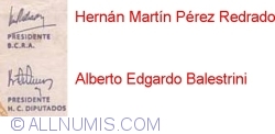 2 Pesos ND (2002) - Signatures Hernán Martín Pérez Redrado/  Alberto Edgardo Balestrini