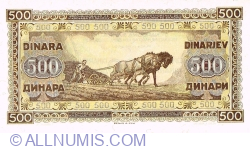Image #2 of 500 Dinari 1946 (1. V.)