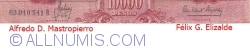 10 000 Pesos ND (1961-1969) - semnături Alfredo D. Mastropierro / Félix G. Elizalde