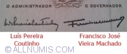 100 Escudos 1963 (25. IV.) - semnături Luís Pereira Coutinho / Francisco José Vieira Machado