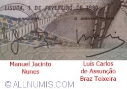 50 Escudos 1980 (1. II.) - semnături Manuel Jacinto Nunes / Luís Carlos de Assunção Braz Teixeira
