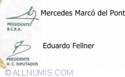 2 Pesos ND(2002) - semnături Mercedes Marcó del Pont/ Eduardo Fellner
