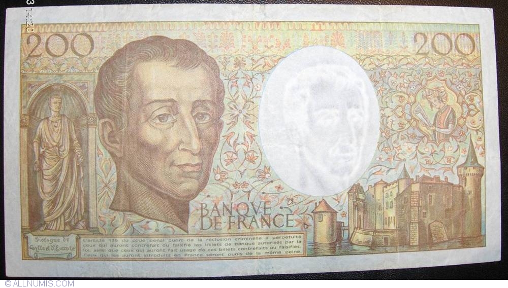 200 Francs 1992, 1981-1994 Issue - 200 Francs - France - Banknote - 4861