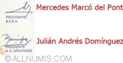 2 Pesos ND (2002) - semnături Mercedes Marcó del Pont / Julián Andrés Domínguez
