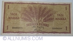 1 Markka 1963 - signatures Karjalainen/ Engberg