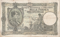 1000 Franci = 200 Belgas 1938 (12. III.)