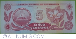Image #2 of 5 Centavos ND(1991) - signature 2