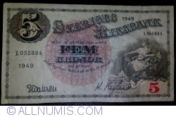Image #1 of 5 Kronor 1949 - 1
