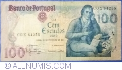 100 Escudos 1981 (24. II.) - semnături Manuel Jacinto Nunes / Maria Manuela Matos Morgado Santiago Baptista