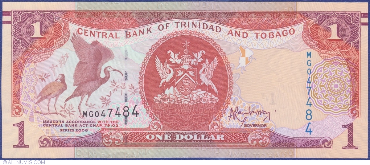 46A TRINIDAD /& TOBACO 2006  UNC 1 Dollar Banknote Paper Money Bill P 2