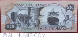 Image #2 of 20 Dollars ND (1996-2016) - signatures Dr. Bobind Ganga / Ashni Singh