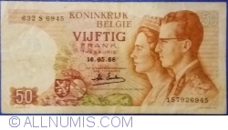 50 Franci 1966 (16. V.) - semnătură Maurice Esselens
