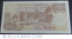 Image #2 of 1000 Pesos ND (1976-1983) - signatures Pedro Camilo López / Julio C. González del Solar