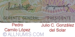 1000 Pesos ND (1976-1983) - semnături Pedro Camilo López / Julio C. González del Solar