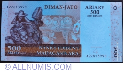 500 Ariary = 2500 Francs 2004