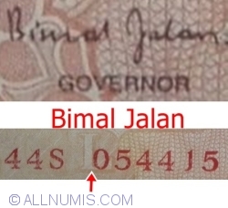 10 Rupees ND (1996) L - semnătură Bimal Jalan (88)