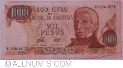 Image #1 of 1000 Pesos ND (1976-1983) - signatures Enrique José Porta / Adolfo César Diz