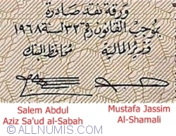 1/4 Dinar L.1968 (1994) - semnături Salem Abdul Aziz Sa'ud al-Sabah/ Mustafa Jassim Al-Shamali