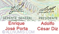 500 Pesos ND(1977-1982) - signatures Enrique José Porta/ Adolfo César Diz