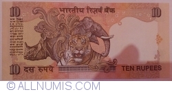 Image #2 of 10 Rupees ND (1996) R - semnătură Reddy (89)