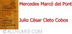 5 Pesos ND (2003) - signatures Mercedes Marcó del Pont/ Julio César Cleto Cobos