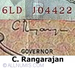 50 Rupees ND (1978) - B - semnătură C. Rangarajan