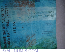 50 Franci 2015 - Signatures: Jean Studer & Jean-Pierre Danthine
