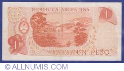 Image #2 of 1 Peso ND (1970-1973) - semnături Rodolfo A. Mancini / Alfredo Gómez Morales