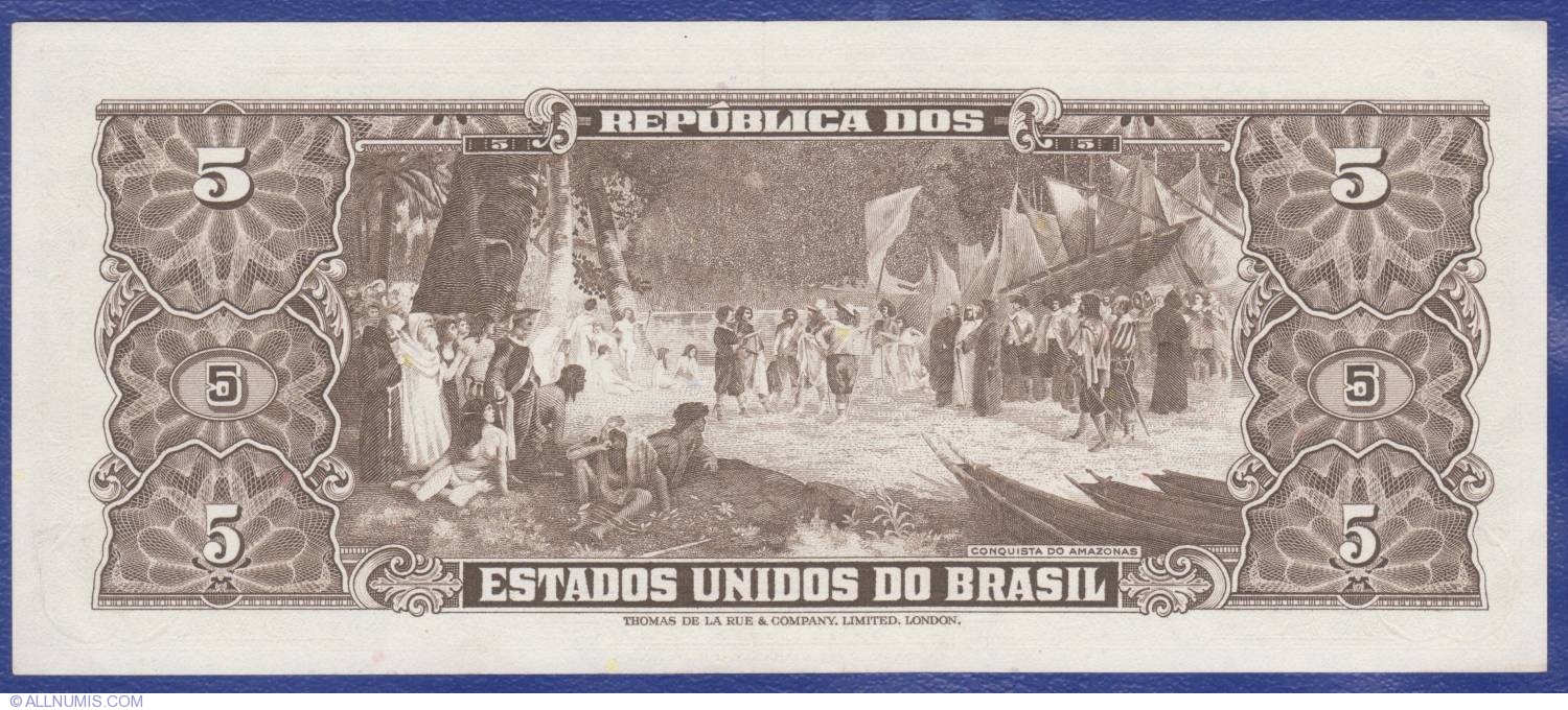 Brazil 5 Cruzeiros - Banknote - Uncirculated - Paper Money