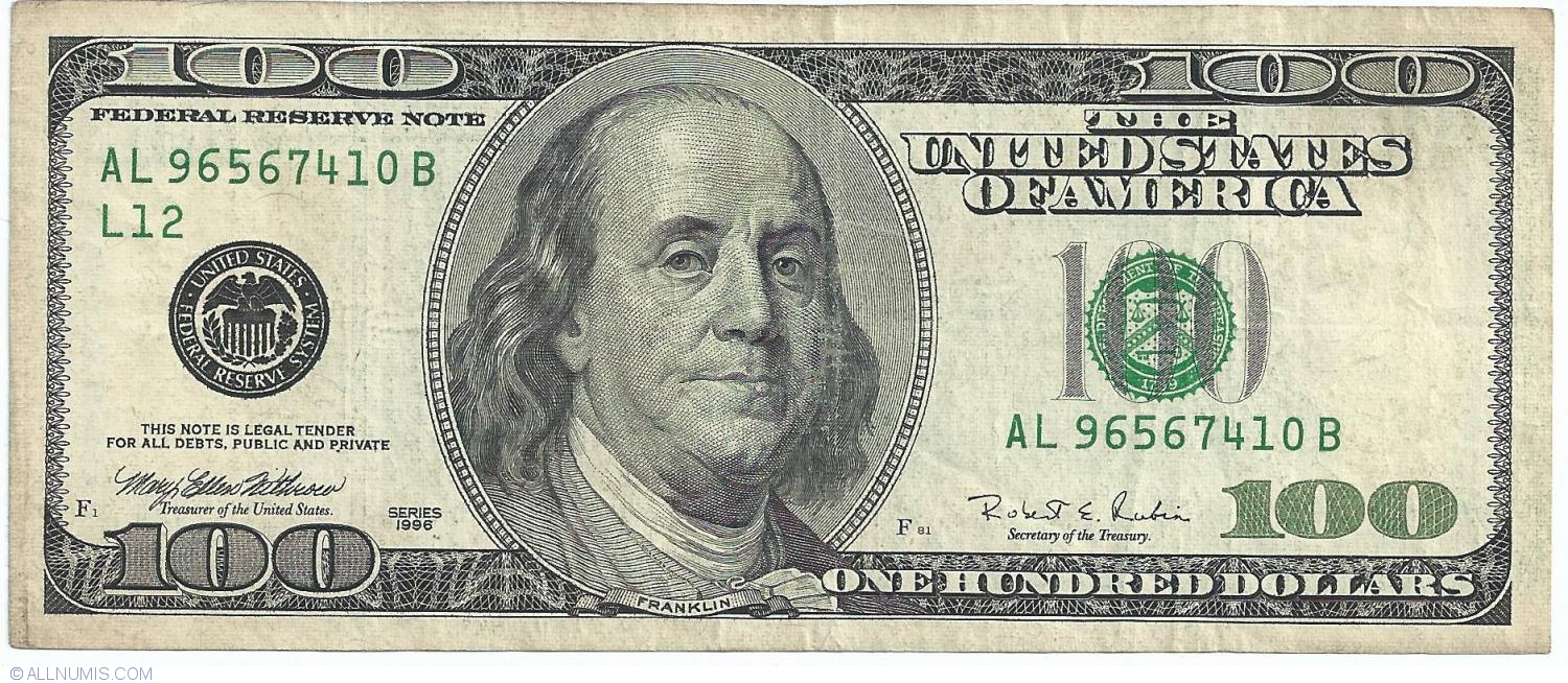 100 Dollars 1996 L12 1996 Series United States Of America