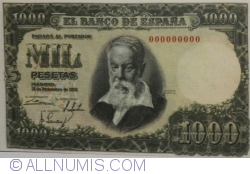 Image #1 of 1000 Pesetas 1951 (31. XII.) - Reproducere