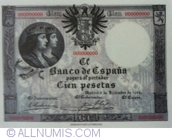Image #1 of 100 Pesetas 1908 (1. XII.) - Reproducere