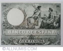 Image #2 of 100 Pesetas 1908 (1. XII.) - Reproducere